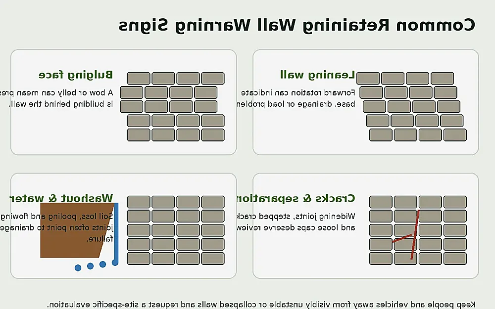Retaining wall planning illustration