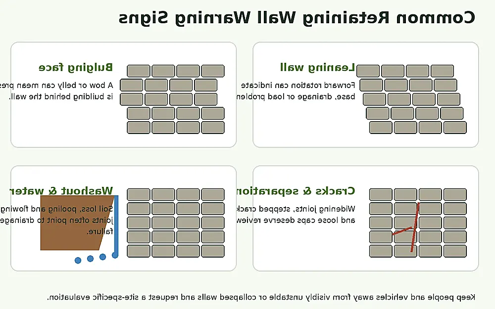Retaining wall planning illustration